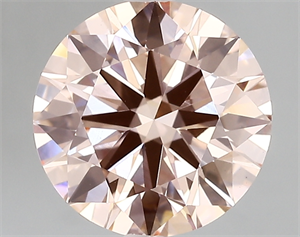 Picture of Lab Created Diamond 2.97 Carats, Round with ideal Cut, VIVID  PINK Color, vvs2 Clarity and Certified by IGI