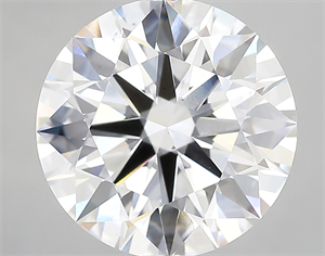 Picture of Lab Created Diamond 5.51 Carats, Round with ideal Cut, D Color, vs1 Clarity and Certified by IGI