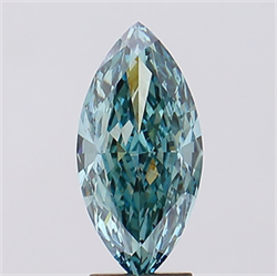 Picture of Lab Created Diamond 3.56 Carats, Marquise with  Cut, Fancy Vivid Green Color, VVS2 Clarity and Certified by IGI