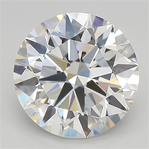 Picture of Lab Created Diamond 3.00 Carats, Round with ideal Cut, E Color, vs2 Clarity and Certified by IGI