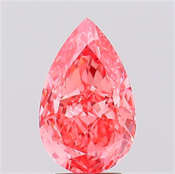 Foto Del inventario de diamantes de laboratorio, 3.55 quilates, De pera , Color Fancy Vivid Pink, claridad VVS2 y certificado IGI de