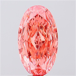 Foto Del inventario de diamantes de laboratorio, 10.27 quilates, Ovalado , Color Fancy Vivid Pink, claridad VS1 y certificado IGI de