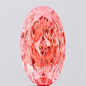 Picture of Lab Created Diamond 10.27 Carats, Oval with  Cut, Fancy Vivid Pink Color, VS1 Clarity and Certified by IGI