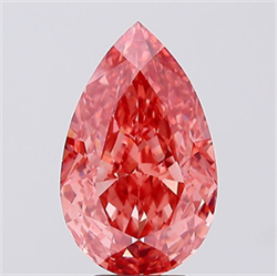 Foto Del inventario de diamantes de laboratorio, 5.16 quilates, De pera , Color Fancy Vivid Pink, claridad VVS2 y certificado IGI de