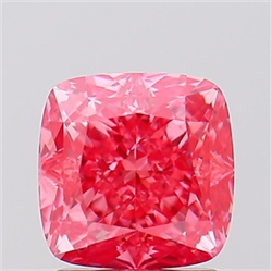 Picture of Lab Created Diamond 2.03 Carats, SQUARE CUSHION,SQUARE CUSHION MODIFIED BRILLIANT with  Cut, Fancy Vivid Pink Color, VVS2 Clarity and Certified by IGI