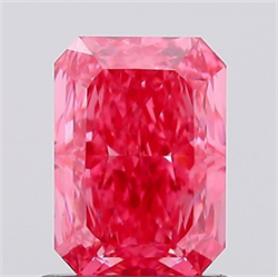 Picture of Lab Created Diamond 1.07 Carats, Radiant with  Cut, Fancy Vivid Pink Color, VS1 Clarity and Certified by IGI