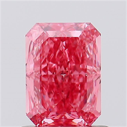 Picture of Lab Created Diamond 1.04 Carats, Radiant with  Cut, Fancy Vivid Pink Color, VS1 Clarity and Certified by IGI