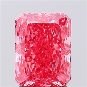 Picture of Lab Created Diamond 2.05 Carats, Radiant with  Cut, Fancy Vivid Pink Color, VVS2 Clarity and Certified by IGI