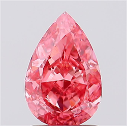 Picture of Lab Created Diamond 1.08 Carats, Pear with  Cut, Fancy Vivid Pink Color, VS1 Clarity and Certified by IGI