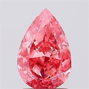 Picture of Lab Created Diamond 1.08 Carats, Pear with  Cut, Fancy Vivid Pink Color, VS1 Clarity and Certified by IGI