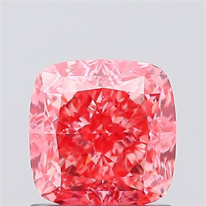 Picture of Lab Created Diamond 1.08 Carats, SQUARE CUSHION,SQUARE CUSHION MODIFIED BRILLIANT with  Cut, Fancy Vivid Pink Color, VS1 Clarity and Certified by IGI