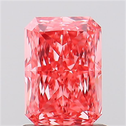 Picture of Lab Created Diamond 1.04 Carats, Radiant with  Cut, Fancy Vivid Pink Color, VS1 Clarity and Certified by IGI