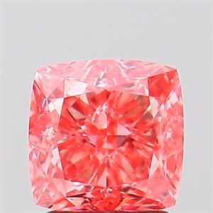 Picture of Lab Created Diamond 2.11 Carats, SQUARE CUSHION,SQUARE CUSHION MODIFIED BRILLIANT with  Cut, Fancy Vivid Pink Color, VVS2 Clarity and Certified by IGI
