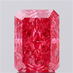 Picture of Lab Created Diamond 2.01 Carats, Radiant with  Cut, Fancy Vivid Pink Color, VS1 Clarity and Certified by IGI