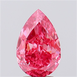 Picture of Lab Created Diamond 2.00 Carats, Pear with  Cut, Fancy Vivid Pink Color, VS1 Clarity and Certified by IGI