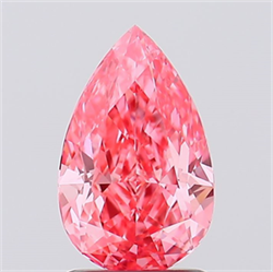 Picture of Lab Created Diamond 1.09 Carats, Pear with  Cut, Fancy Vivid Pink Color, VS1 Clarity and Certified by IGI