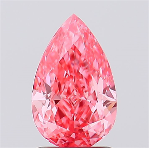 Picture of Lab Created Diamond 1.09 Carats, Pear with  Cut, Fancy Vivid Pink Color, VS1 Clarity and Certified by IGI