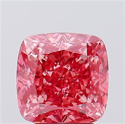 Picture of Lab Created Diamond 3.20 Carats, SQUARE CUSHION,SQUARE CUSHION MODIFIED BRILLIANT with  Cut, Fancy Vivid Pink Color, VVS2 Clarity and Certified by IGI