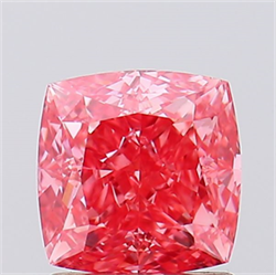 Picture of Lab Created Diamond 1.51 Carats, SQUARE CUSHION,SQUARE CUSHION MODIFIED BRILLIANT with  Cut, Fancy Vivid Pink Color, VVS2 Clarity and Certified by IGI