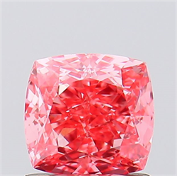 Picture of Lab Created Diamond 1.04 Carats, SQUARE CUSHION,SQUARE CUSHION MODIFIED BRILLIANT with  Cut, Fancy Vivid Pink Color, VVS2 Clarity and Certified by IGI