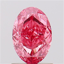 Picture of Lab Created Diamond 1.09 Carats, Oval with  Cut, Fancy Vivid Pink Color, VVS2 Clarity and Certified by IGI