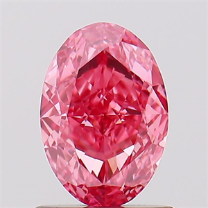 Picture of Lab Created Diamond 1.09 Carats, Oval with  Cut, Fancy Vivid Pink Color, VVS2 Clarity and Certified by IGI