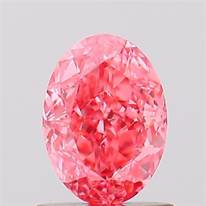 Picture of Lab Created Diamond 1.06 Carats, Oval with  Cut, Fancy Vivid Pink Color, VVS2 Clarity and Certified by IGI