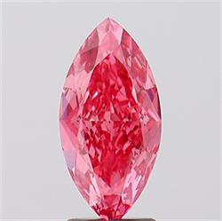 Picture of Lab Created Diamond 2.56 Carats, Marquise with  Cut, Fancy Vivid Pink Color, VS1 Clarity and Certified by IGI