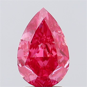 Picture of Lab Created Diamond 2.53 Carats, Pear with  Cut, Fancy Vivid Pink Color, VS1 Clarity and Certified by IGI