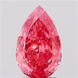 Picture of Lab Created Diamond 2.06 Carats, Pear with  Cut, Fancy Vivid Pink Color, VS1 Clarity and Certified by IGI