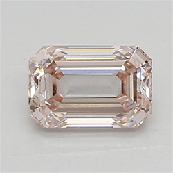 Picture of Lab Created Diamond 0.98 Carats, Emerald with  Cut, FANCY  PINK Color, vvs2 Clarity and Certified by IGI