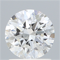 Lab Created Diamond 1.26 Carats, Round with Ideal Cut, E Color, VVS2 Clarity and Certified by IGI