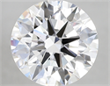 Lab Created Diamond 4.05 Carats, Round with excellent Cut, G Color, vs1 Clarity and Certified by GIA