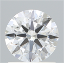 Lab Created Diamond 1.09 Carats, Round with Ideal Cut, D Color, VS1 Clarity and Certified by IGI