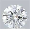 Lab Created Diamond 1.33 Carats, Round with Ideal Cut, D Color, VVS2 Clarity and Certified by IGI