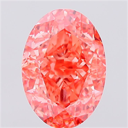 Foto Del inventario de diamantes de laboratorio, 5.07 quilates, Ovalado , Color Fancy Vivid Pink, claridad VS1 y certificado IGI de