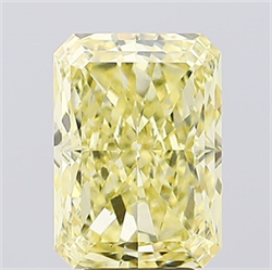 Picture of Lab Created Diamond 6.04 Carats, Radiant with  Cut, Fancy Intense Yellow Color, VS1 Clarity and Certified by IGI
