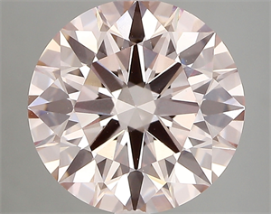 Picture of Lab Created Diamond 4.57 Carats, Round with ideal Cut, LIGHT  PINK Color, vvs2 Clarity and Certified by IGI