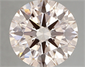 Lab Created Diamond 4.04 Carats, Round with ideal Cut, LIGHT  PINK Color, vs1 Clarity and Certified by IGI