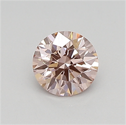 Picture of Lab Created Diamond 0.40 Carats, Round with excellent Cut, FANCY  PINK Color, vvs2 Clarity and Certified by IGI