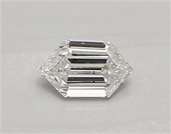 Picture of Lab Created Diamond 0.38 Carats, HEXAGON with  Cut, D Color, vs1 Clarity and Certified by IGI