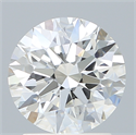 Lab Created Diamond 1.85 Carats, Round with Excellent Cut, E Color, VVS2 Clarity and Certified by IGI