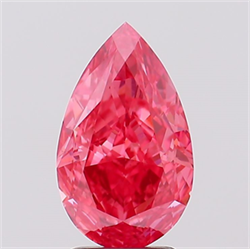 Picture of Lab Created Diamond 2.11 Carats, Pear with  Cut, Fancy Vivid Pink Color, VVS1 Clarity and Certified by IGI