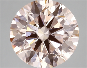 Picture of Lab Created Diamond 4.67 Carats, Round with excellent Cut, INTENSE  PINK Color, vs2 Clarity and Certified by IGI