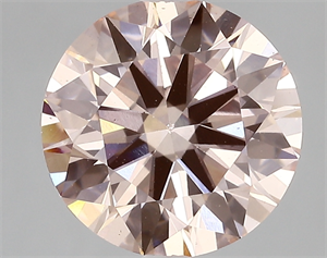 Picture of Lab Created Diamond 3.60 Carats, Round with very good Cut, INTENSE  PINK Color, vs2 Clarity and Certified by IGI