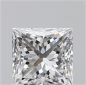 0.70 Carats, Princess D Color, SI1 Clarity and Certified by GIA