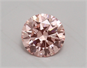 Lab Created Diamond 0.80 Carats, Round with ideal Cut, VIVID  PINK Color, vvs2 Clarity and Certified by IGI