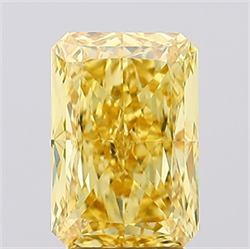 Foto Del inventario de diamantes de laboratorio, 3.50 quilates, Radiante , Color Fancy Vivid Yellow, claridad VS1 y certificado IGI de