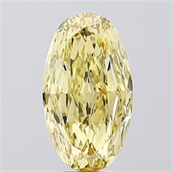 Foto Del inventario de diamantes de laboratorio, 10.00 quilates, Ovalado , Color Fancy Vivid Yellow, claridad VS1 y certificado IGI de