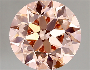 Picture of Lab Created Diamond 4.48 Carats, Round with very good Cut, VIVID  PINK Color, vs1 Clarity and Certified by IGI
